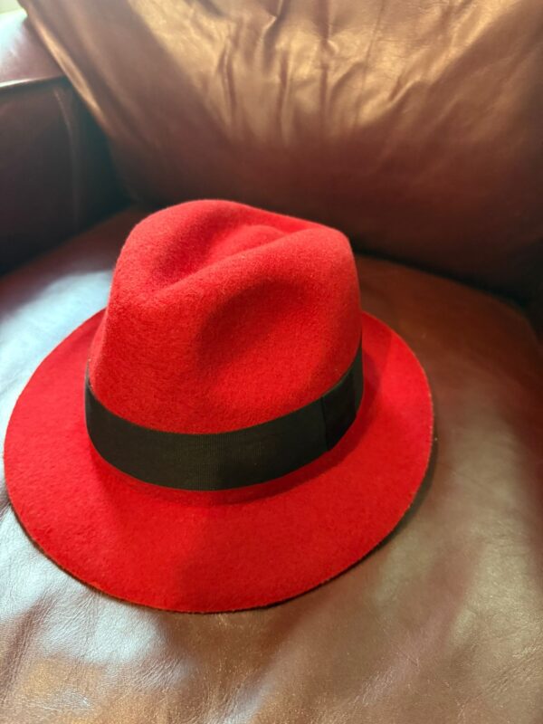 Sombrero rojo elegante