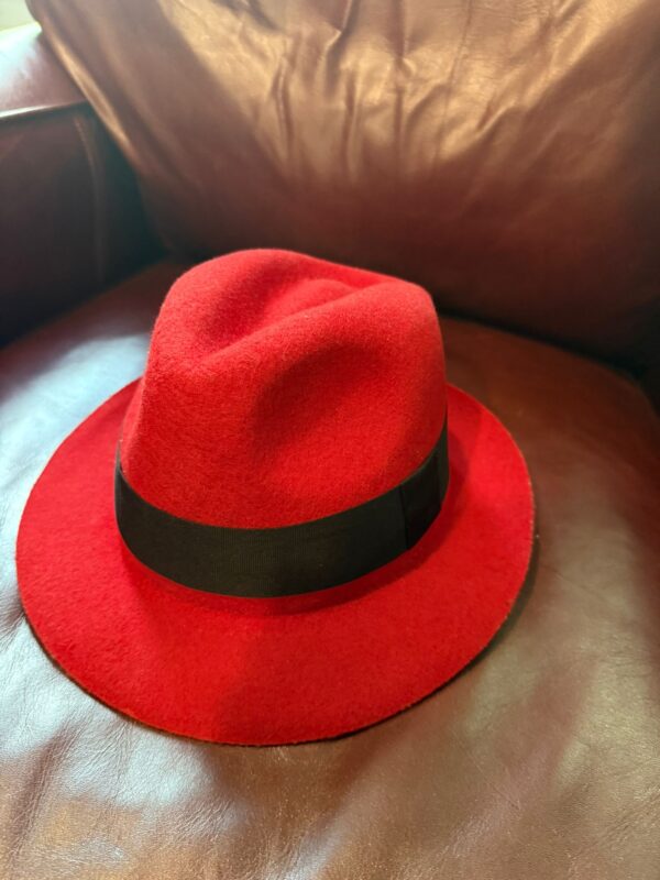 Sombrero rojo elegante